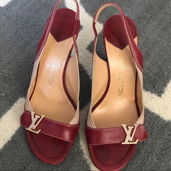 louis vuitton slingback shoes